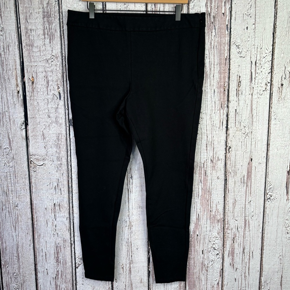 A new day Black Skinny Dress Pants XXL 2XL Side Zipper Ankle Length High Rise